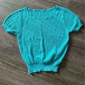 Women's Turquoise Knit Top